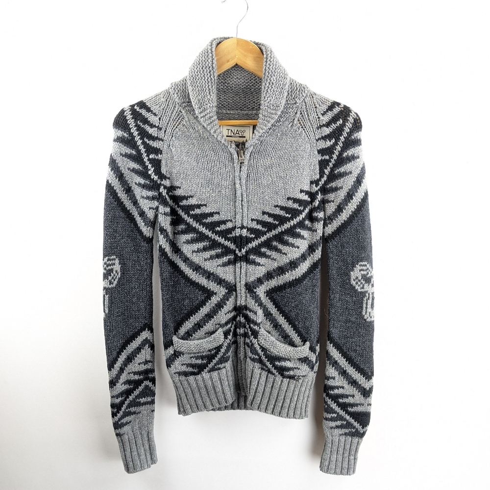 Aritzia TNA Lambswool Zip Cardigan
